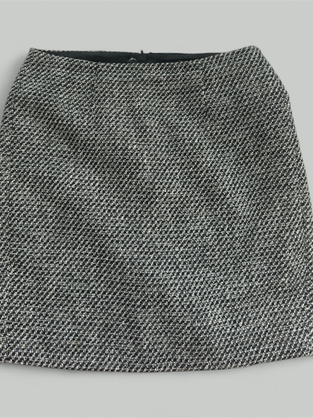 Classic Black & White Tweed Pencil Skirt